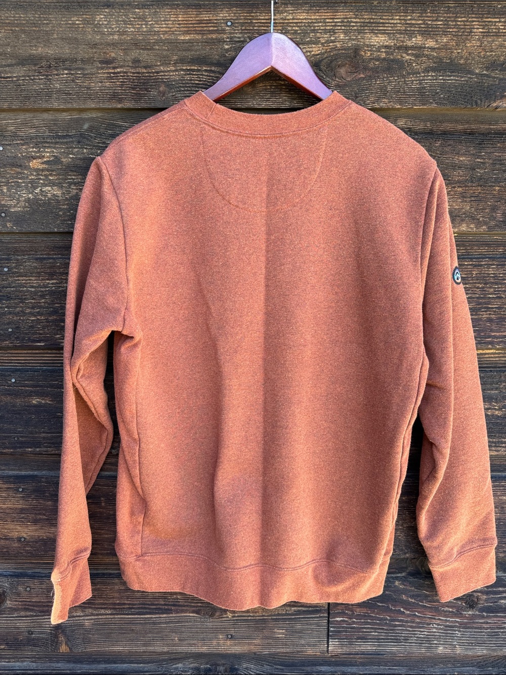 Patagonia Men’s Crewneck Sweatshirt in Rust Orange - Picture 7 of 8